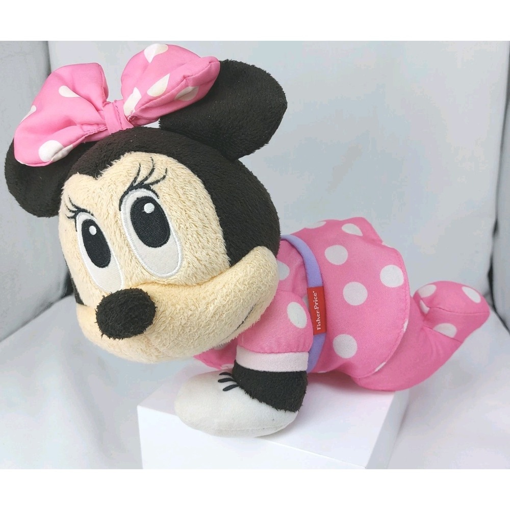 Fisher-Price Disney Baby Minnie‎ Mouse Musical Touch 'N Crawl Plush Toy Pink
